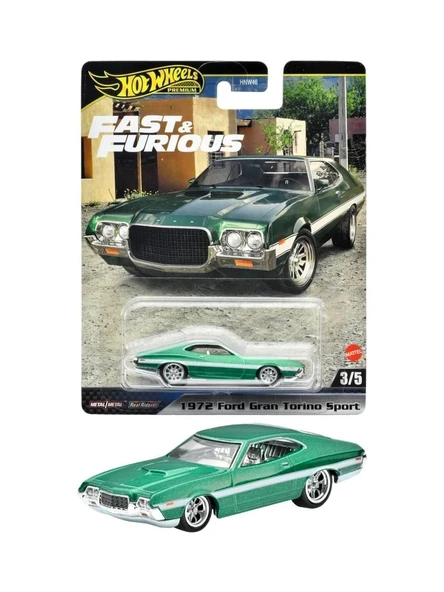 Hot Wheels Fast & Furious Premium Araba  - 72 Ford Gran Torıno Sport - HNW46-HYP72 ürün görseli 1