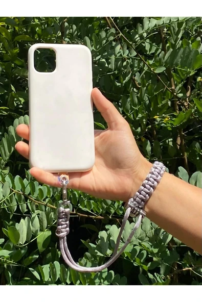 Tüm Kılıflara Uyumlu Gri Bileklik Telefon Askısı ürün görseli 1
