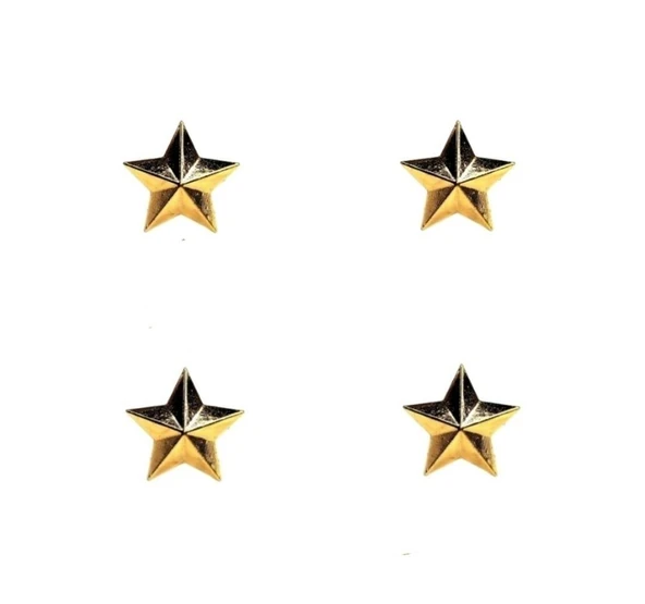 Üsteğmen Harici Üniforma Metal Rütbe ( 4'lü Yıldız Takım) ürün görseli 1