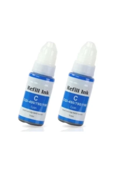 Lazer Ofis Malzemeleri Canon GI490 Mavi Muadil Mürekkep 70 Ml. ürün görseli 1
