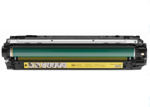 Hp CE742A Sarı Muadil Toner 7,300 SAYFA CANON lbp 9100c / 9650c / 9510c -cp5225 / cp5225dn / cp5225n ürün görseli 1