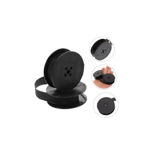 Muadil Mekanik Daktilo Şeridi Çift Makaralı Siyah 12.7 MM x 10 M Pamuklu Tüm modellere uyumlu ürün görseli 1