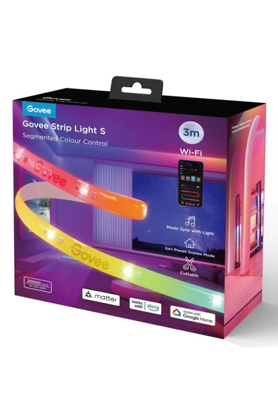 Govee RGBICW Koruyucu Kaplamalı Led Şerit Işık S (3 M) - H612FCD1 ürün görseli 1