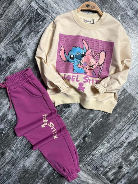 Stitch Kız Çocuk Eşofman Takım - Resim 11