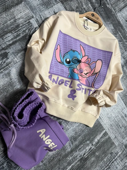 Stitch Kız Çocuk Eşofman Takım - Resim 6