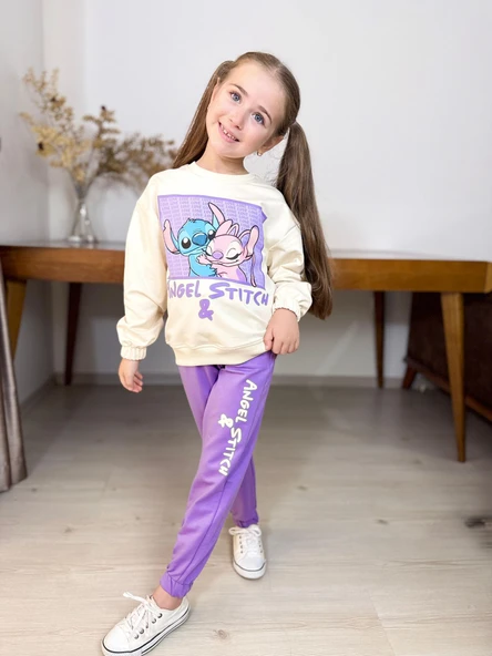 Stitch Kız Çocuk Eşofman Takım - Resim 2