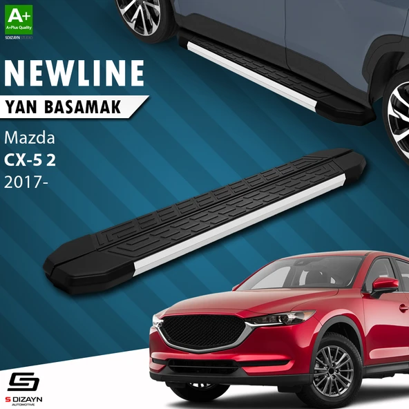 S-Dizayn Mazda CX-5 2 NewLine Aluminyum Yan Basamak 183 Cm 2017 Üzeri A+ Kalite ürün görseli 1