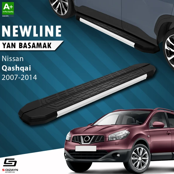 S-Dizayn Nissan Qashqai NewLine Aluminyum Yan Basamak 173 Cm 2007-2014 A+ Kalite ürün görseli 1