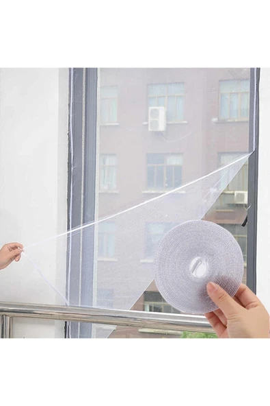 Dny Pencere Sineklik Hazır Cam Sinekliği + 4mt Cırt Bant 75x125 Tamir Bandı ürün görseli 1