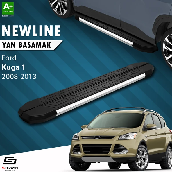 S-Dizayn Ford Kuga 1 NewLine Krom Yan Basamak 183 Cm 2008-2012 A+ Kalite ürün görseli 1