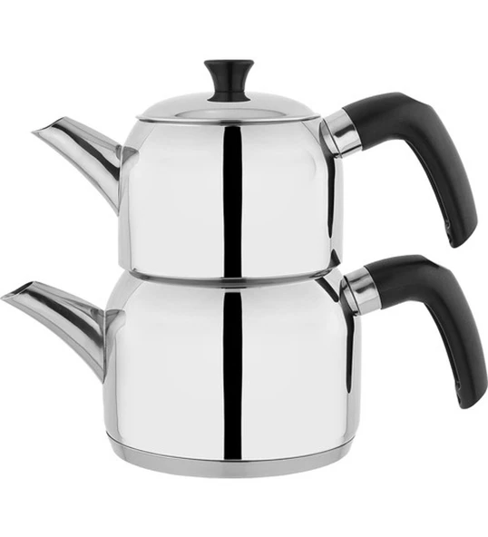 Schafer Diva Delüks Çelik Çaydanlık Takımı -3 Parça- (Teşhir) ürün görseli 1