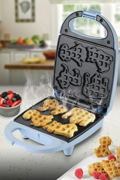 Kiwi Ksm-2407K Çocuk Waffle Makinesi - Mavi ürün görseli 1