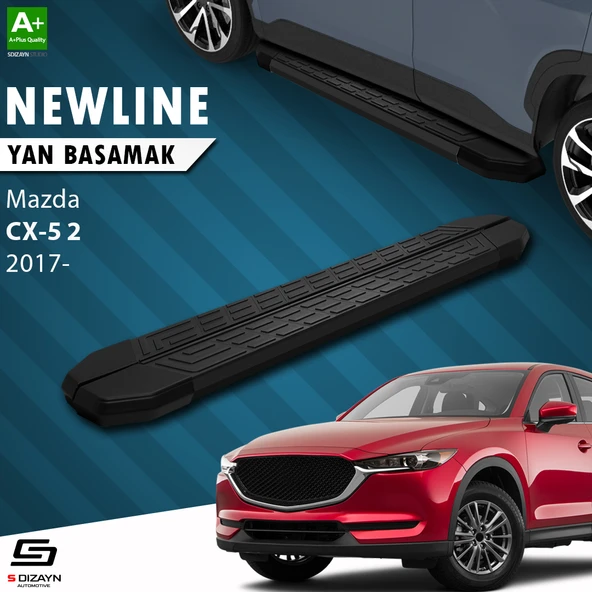 S-Dizayn Mazda CX-5 2 NewLine Siyah Yan Basamak 183 Cm 2017 Üzeri A+ Kalite ürün görseli 1