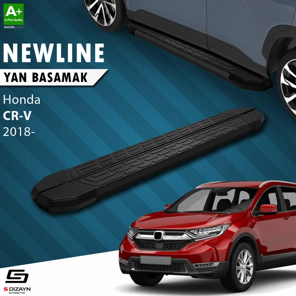 S-Dizayn Honda CR-V 5 NewLine Siyah Yan Basamak 173 Cm 2018-2022 A+ Kalite ürün görseli 1