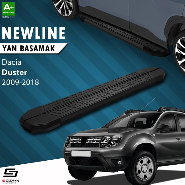 S-Dizayn Dacia Duster NewLine Siyah Yan Basamak 173 Cm 2009-2018 A+ Kalite ürün görseli 1