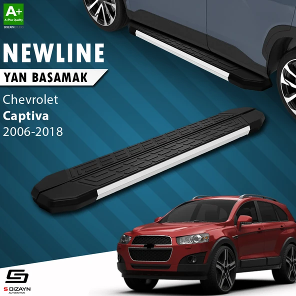 S-Dizayn Chevrolet Captiva NewLine Aluminyum Yan Basamak 183 Cm 2006-2018 A+ Kalite ürün görseli 1
