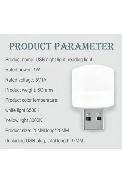 Kamp & Gece Lambası Taşınabilir Mini Usb Led Işık - Resim 3