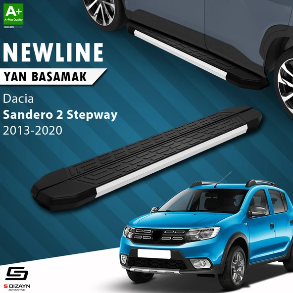 S-Dizayn Dacia Sandero 2 Stepway NewLine Aluminyum Yan Basamak 173 Cm 2013-2020 A+ Kalite ürün görseli 1