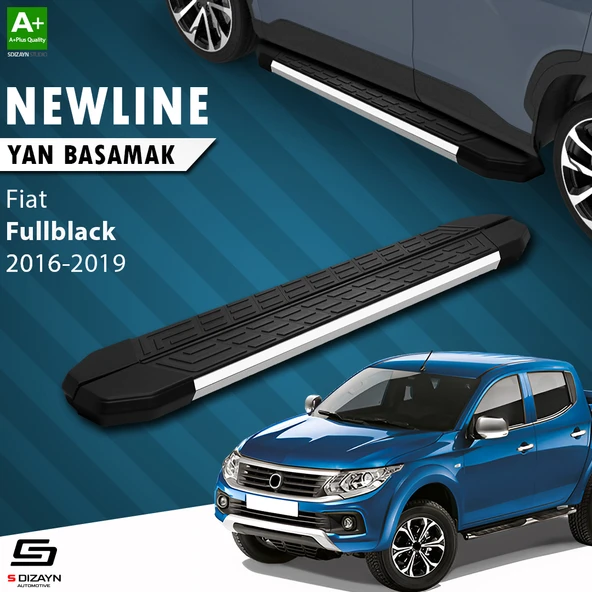 S-Dizayn Fiat Fullback NewLine Krom Yan Basamak 193 Cm 2016-2019 A+ Kalite ürün görseli 1