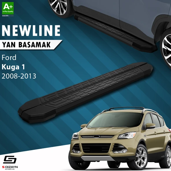 S-Dizayn Ford Kuga 1 NewLine Siyah Yan Basamak 183 Cm 2008-2012 A+ Kalite ürün görseli 1
