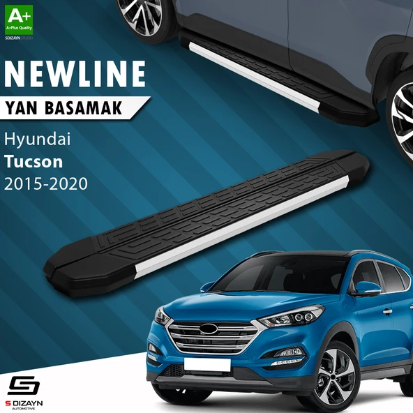 S-Dizayn Hyundai Tucson 3 NewLine Aluminyum Yan Basamak 173 Cm 2015-2020 A+ Kalite ürün görseli 1