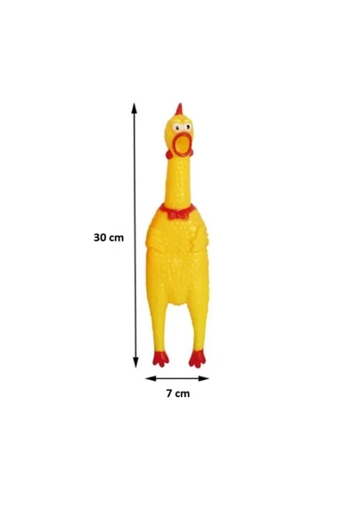 Öten Tavuk Köpek Oyuncağı Medium 30 Cm - Resim 2
