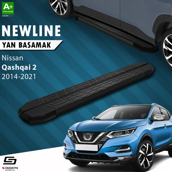 S-Dizayn Nissan Qashqai 2 NewLine Siyah Yan Basamak 173 Cm 2014-2021 A+ Kalite ürün görseli 1