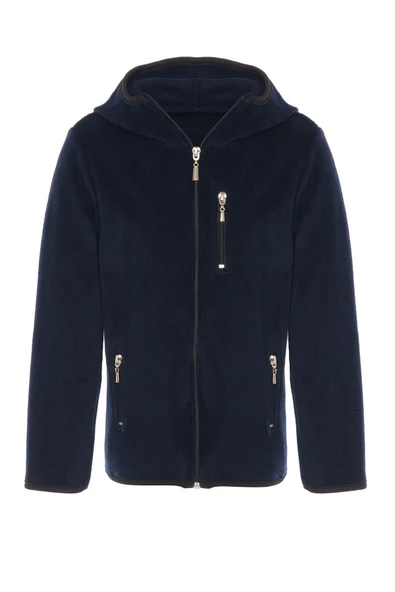 Asil Kids Colors Çocuk Polar Kapşonlu Günlük Rahat Tam Fermuarlı 3 Cepli Lacivert Unisex ürün görseli 1