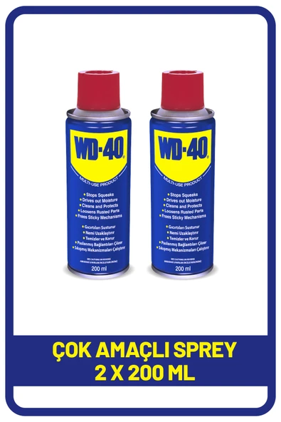 Çok Amaçlı Sıvı, Yağ Çözücü, Pas Sökücü, Temizleyici ve Koruyucu, 200ml x 2 Adet ürün görseli 1
