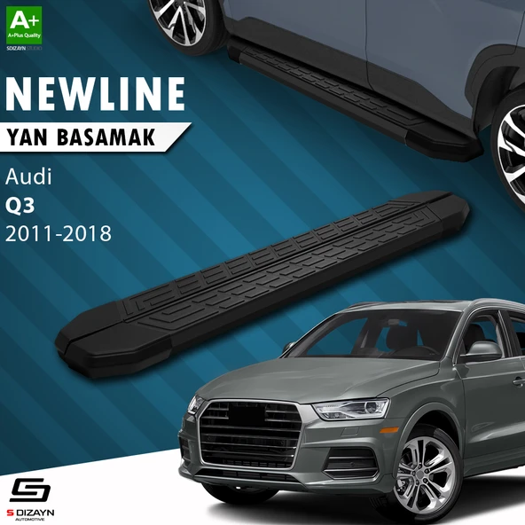 S-Dizayn Audi Q3 8U NewLine Siyah Yan Basamak 173 Cm 2011-2018 A+ Kalite ürün görseli 1