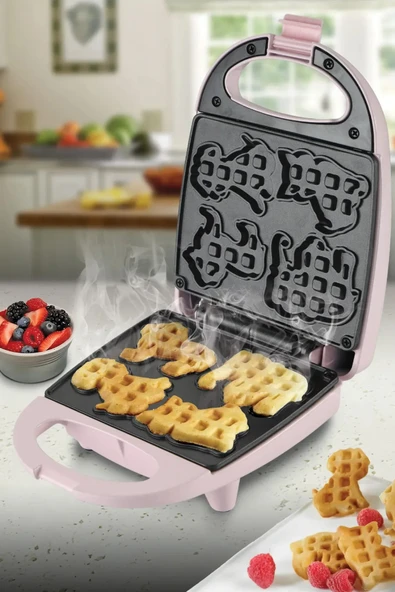 Kiwi Ksm-2407K Çocuk Waffle Makinesi - Pembe ürün görseli 1