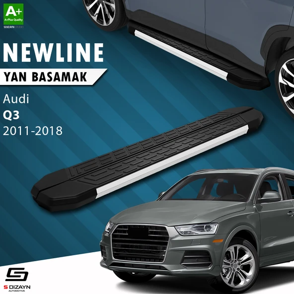 S-Dizayn Audi Q3 8U NewLine Aluminyum Yan Basamak 173 Cm 2011-2018 A+ Kalite ürün görseli 1
