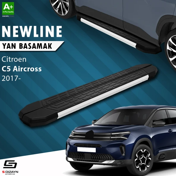 S-Dizayn Citroen C5 Aircross NewLine Aluminyum Yan Basamak 193 Cm 2017 Üzeri A+ Kalite ürün görseli 1