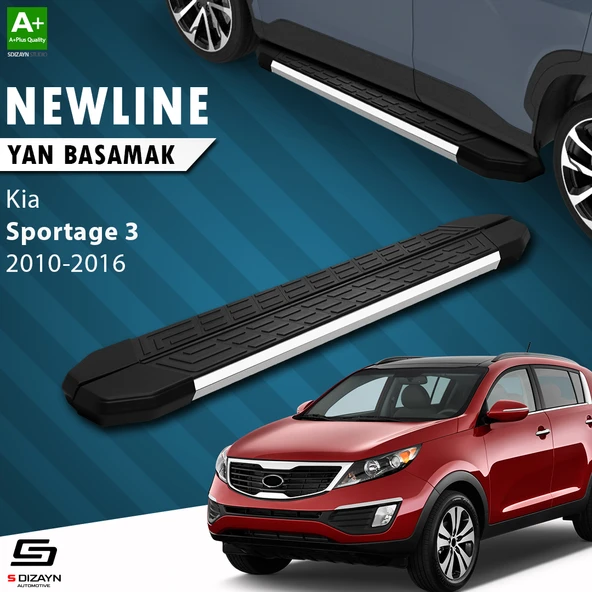 S-Dizayn Kia Sportage 3 NewLine Krom Yan Basamak 173 Cm 2010-2016 A+ Kalite ürün görseli 1