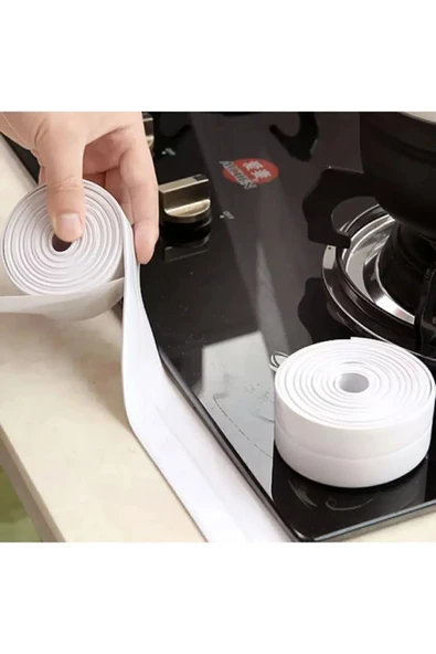 Su Sızdırmaz Geçirmez Bant Lavabo Küvet Kenar Bandı Küvet Duş 3,2 M X 38 Tamir Bandı Beyaz ürün görseli 1