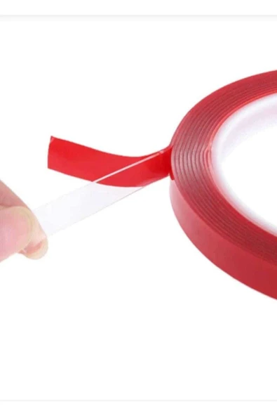 Çift Taraflı Bant 10 Mm X 5 Metre Süper Güçlü Montaj Bandı (şeffaf) ürün görseli 1