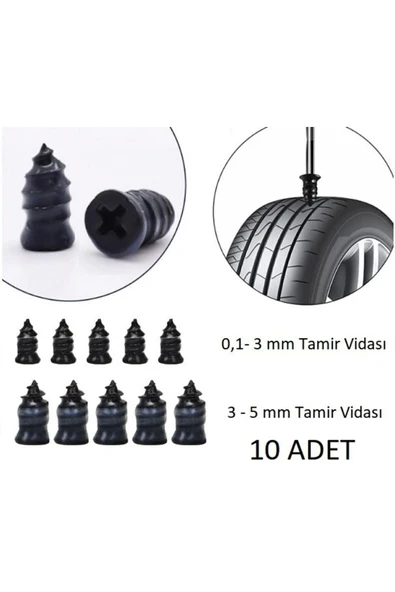 Lastik Tamir Kiti Kauçuk Vida Seti - Resim 3