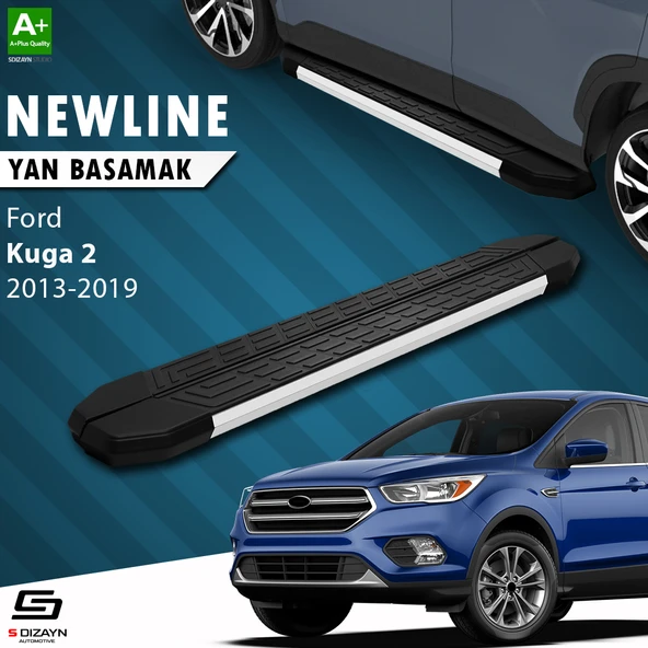 S-Dizayn Ford Kuga 2 NewLine Aluminyum Yan Basamak 183 Cm 2013-2019 A+ Kalite ürün görseli 1