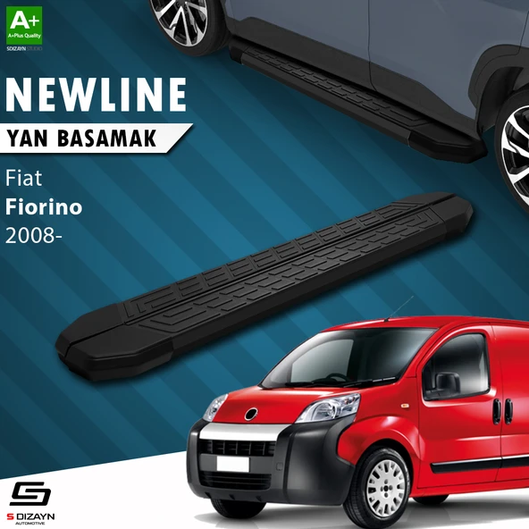 S-Dizayn Fiat Fiorino NewLine Siyah Yan Basamak 173 Cm 2008 Üzeri A+ Kalite ürün görseli 1