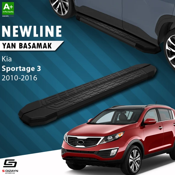 S-Dizayn Kia Sportage 3 NewLine Siyah Yan Basamak 173 Cm 2010-2016 A+ Kalite ürün görseli 1