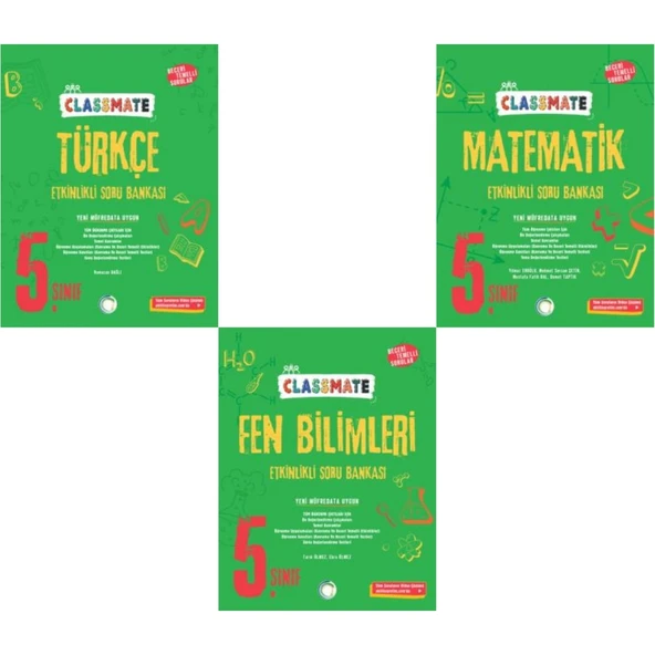 2025 Classmate 5. Sınıf Türkçe Soru Bankası - Matematik Soru Bankası - Fen Bilimleri Soru Bankası ürün görseli 1