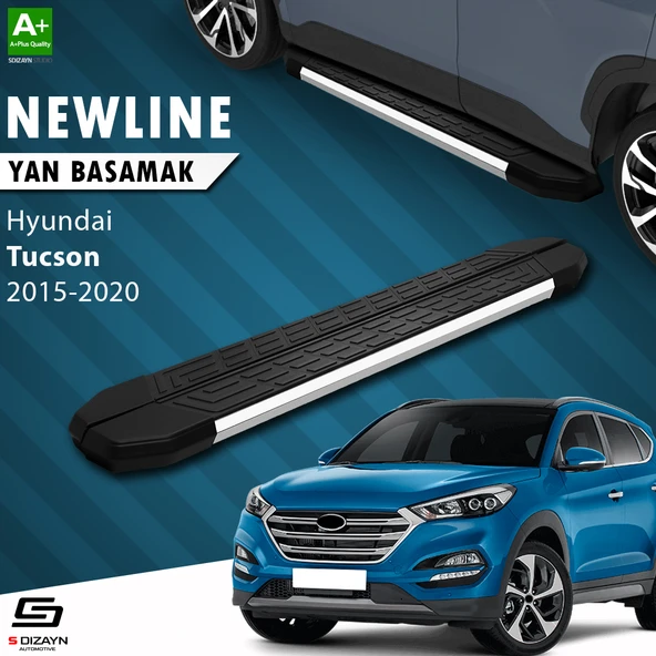 S-Dizayn Hyundai Tucson 3 NewLine Krom Yan Basamak 173 Cm 2015-2020 A+ Kalite ürün görseli 1