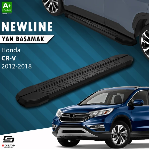 S-Dizayn Honda CR-V 4 NewLine Siyah Yan Basamak 173 Cm 2012-2018 A+ Kalite ürün görseli 1
