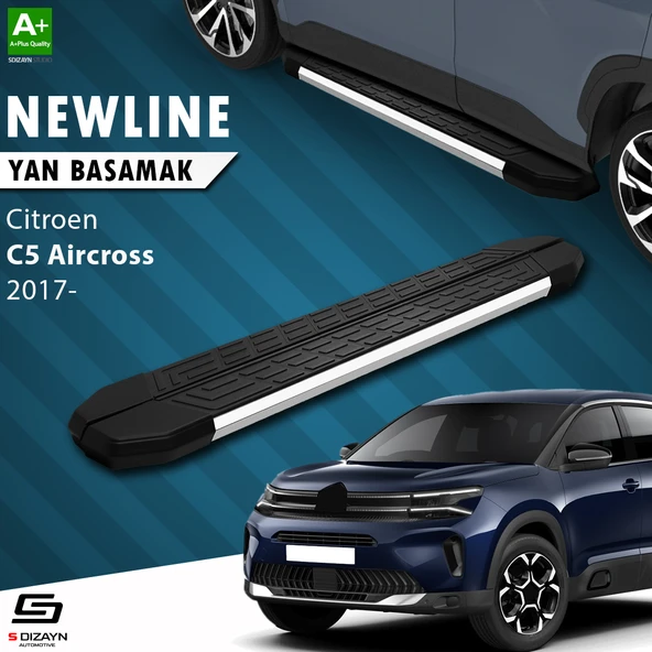 S-Dizayn Citroen C5 Aircross NewLine Krom Yan Basamak 193 Cm 2017 Üzeri A+ Kalite ürün görseli 1