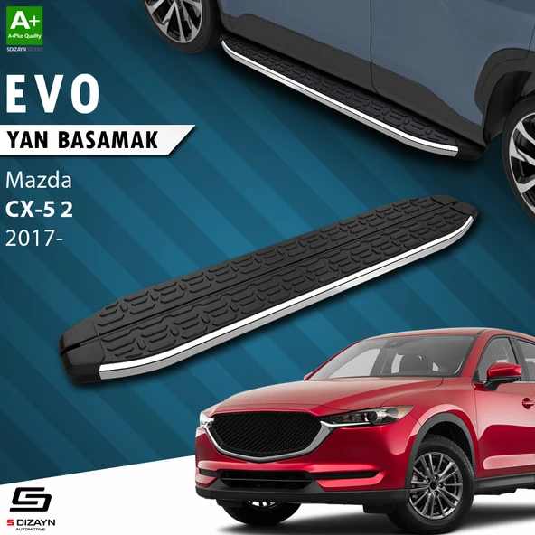S-Dizayn Mazda CX-5 2 Evo Krom Yan Basamak 183 Cm 2017 Üzeri A+ Kalite ürün görseli 1