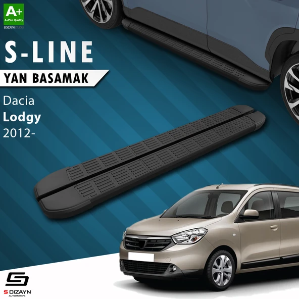 S-Dizayn Dacia Lodgy S-Line Siyah Yan Basamak 203 Cm 2012 Üzeri A+ Kalite ürün görseli 1
