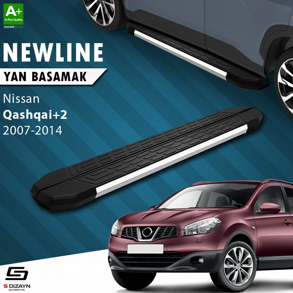 S-Dizayn Nissan Qashqai +2 NewLine Krom Yan Basamak 183 Cm 2007-2014 A+ Kalite ürün görseli 1