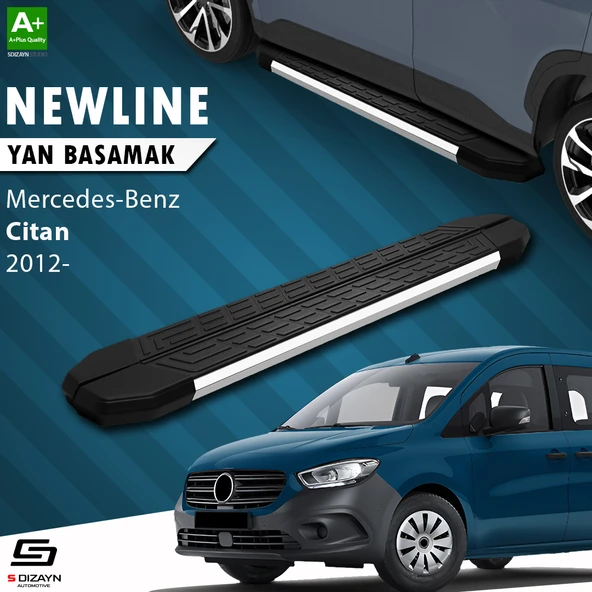 S-Dizayn Mercedes Citan NewLine Krom Yan Basamak 193 Cm 2012-2021 A+ Kalite ürün görseli 1