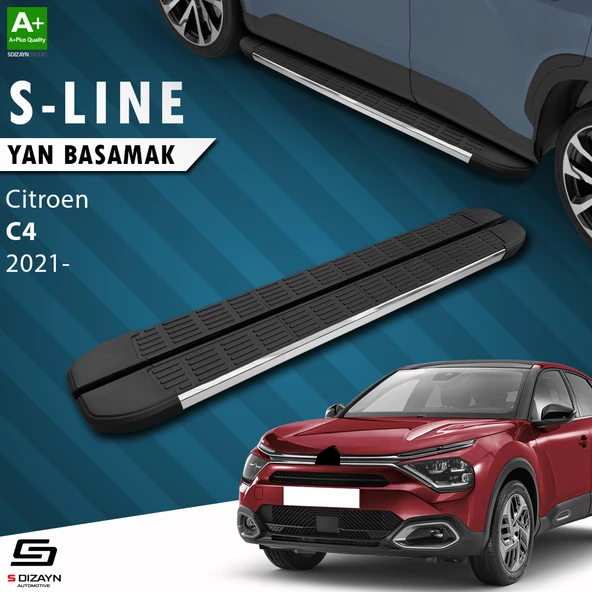 S-Dizayn Citroen C4 3 S-Line Krom Yan Basamak 183 Cm 2021 Üzeri A+ Kalite ürün görseli 1