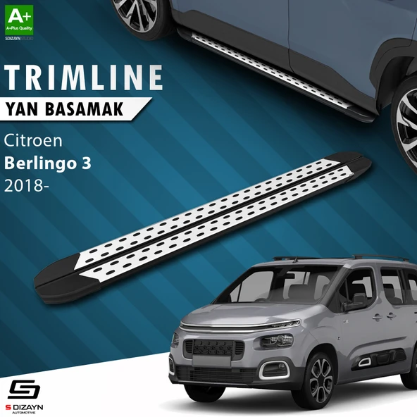 S-Dizayn Citroen Berlingo 3 TrimLine Gri Yan Basamak 202 Cm 2018 Üzeri A+ Kalite ürün görseli 1